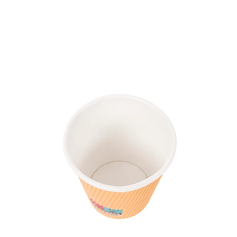 Detalhe do copos bebidas quentes parede dupla 240 ml Copopalhinhas feito com materiais amigos do ambiente