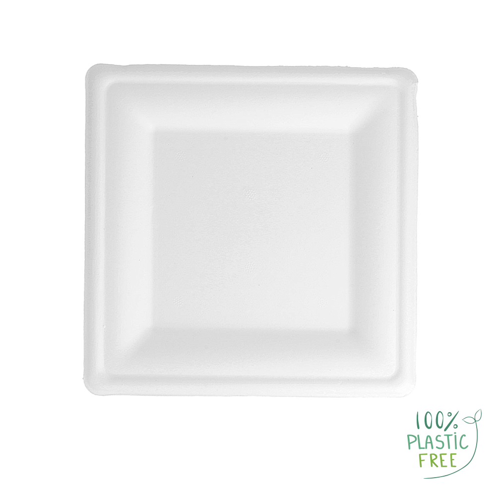 PLATO BAGAZO BLANCO CUADRADO 20CM - Image 3
