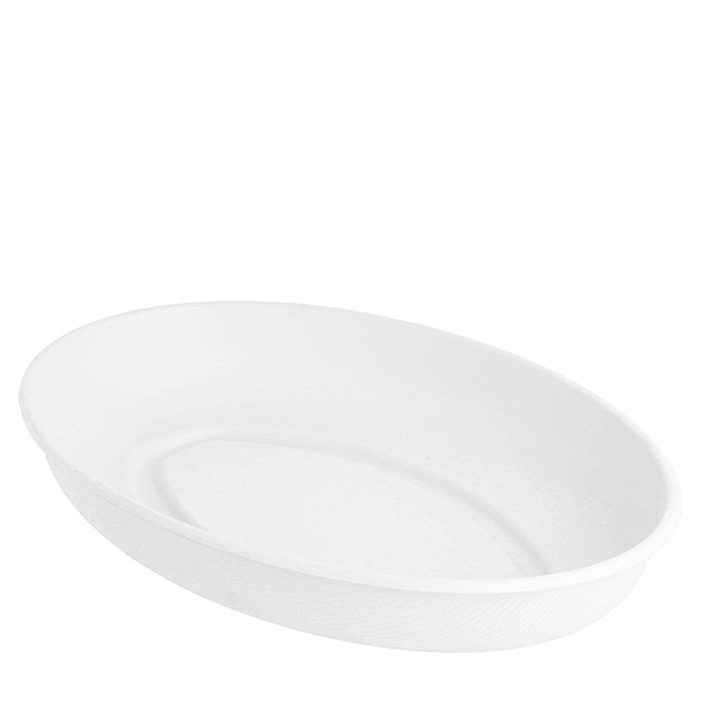 BANDEJA (FUENTE) BAGAÇO BLANCO OVAL 23,6x16,9CM