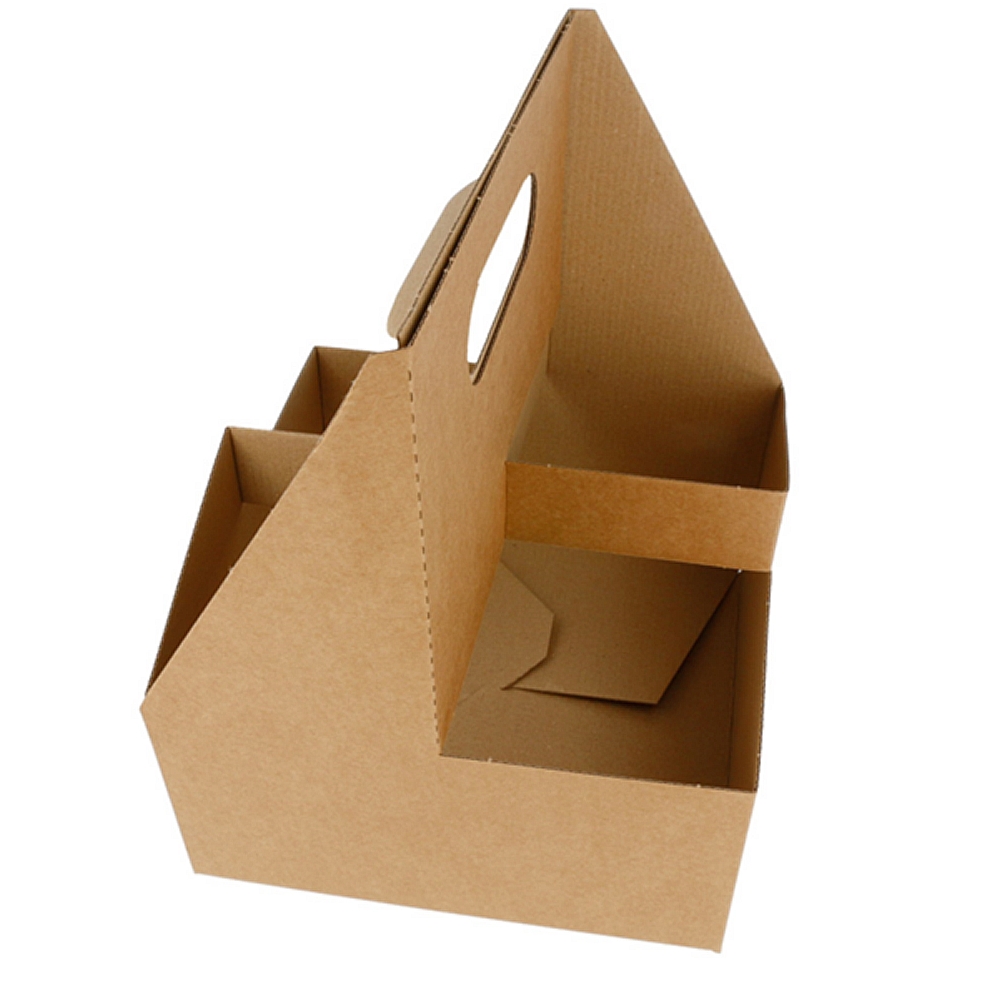 Produto sustentável porta-copos em cartão microcanal da Copopalhinhas para eventos e restauração