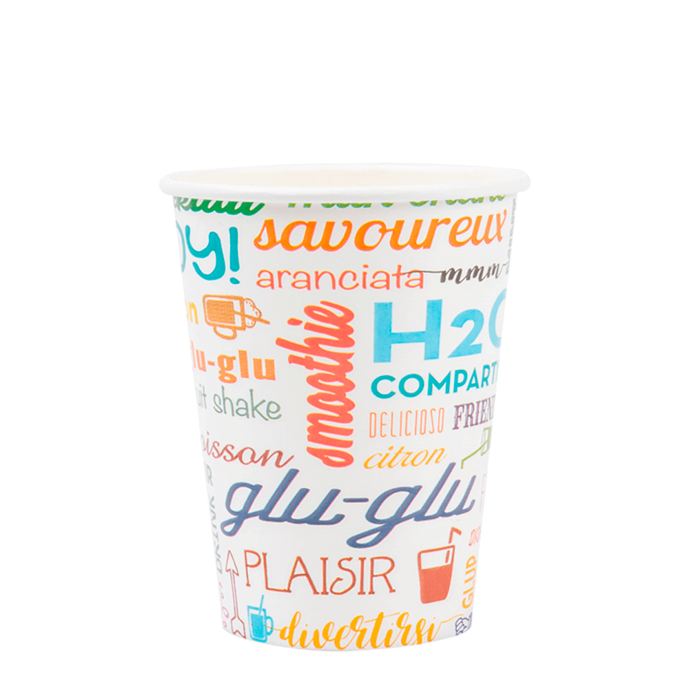 VASO DE PAPEL (CARTÓN) PAROLE BLANCO 27CL (270ML/9OZ) - Image 2