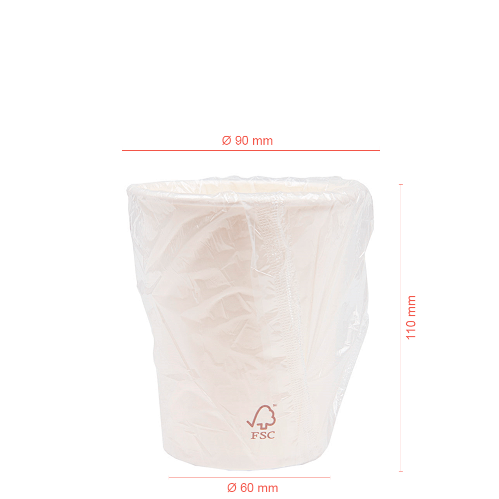 VASO DE PAPEL (CARTÓN) BLANCO EMBALADO INDIVIDUALMENTE 36CL (360ML) - Image 2