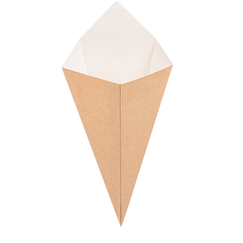 CONO PATATA FRITA CARTÓN ONDULADO NANO-MICRO 12,8x21,7CM 100GR - Image 3
