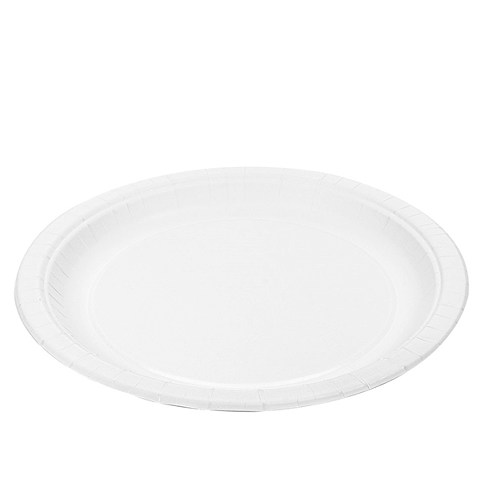 PLATO DE PAPEL (CARTÓN) BLANCO REDONDO 23CM - Image 4