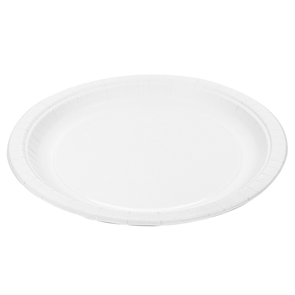 PLATO DE PAPEL (CARTÓN) BLANCO 26CM - Image 3