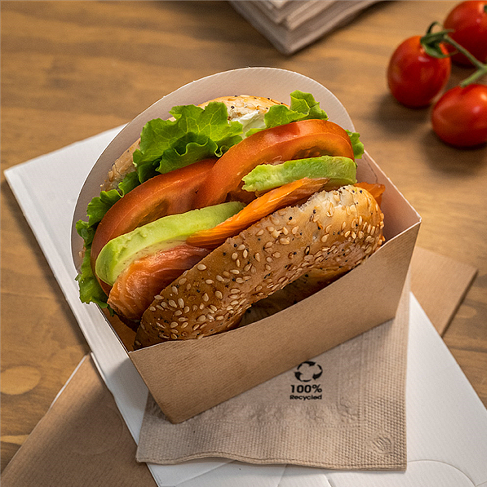 CAJA BAGEL SCOOP (CARTÓN) ONDULADO NANO-MICRO 12x4,5x12CM - Image 2