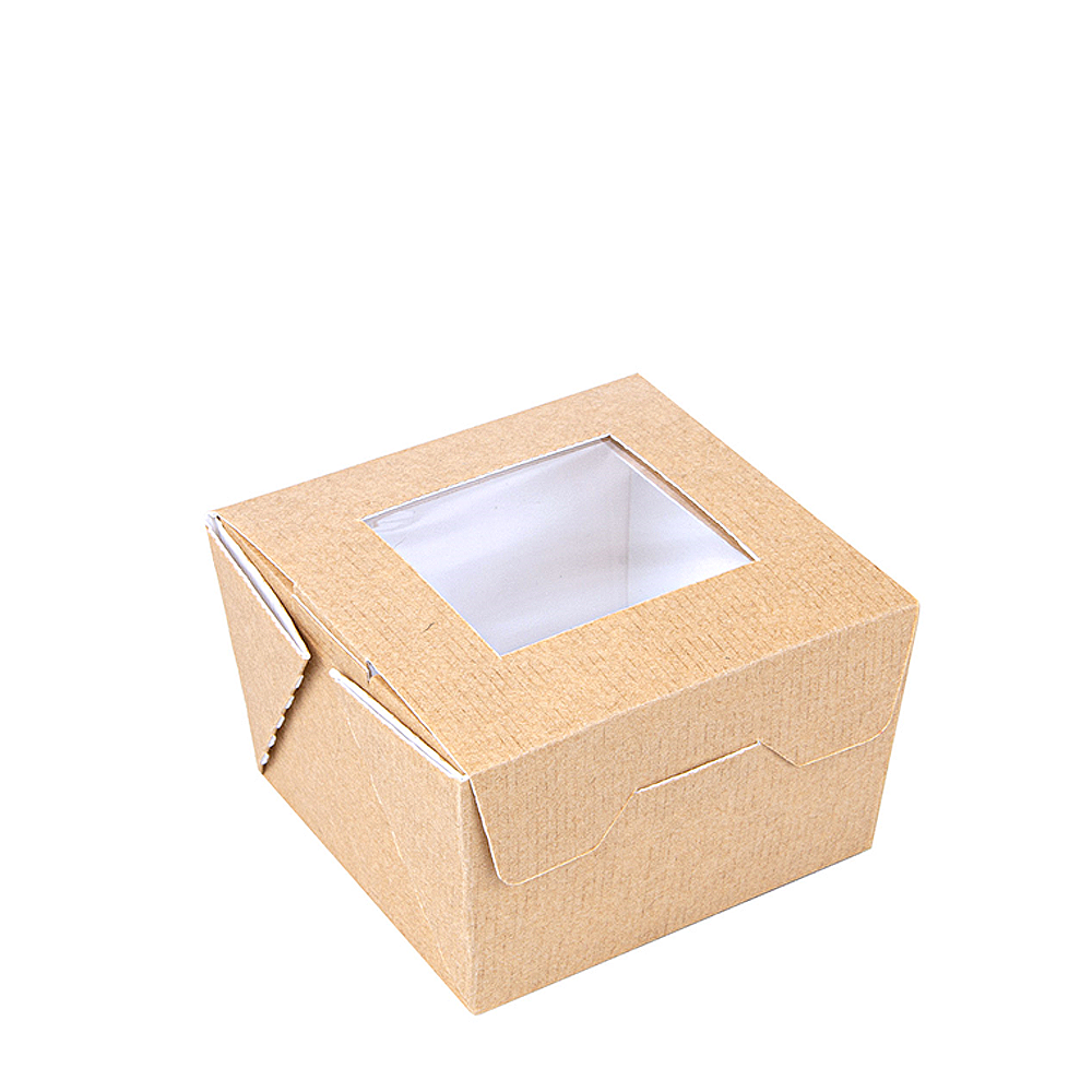 CAJA CON VENTANA CARTÓN ONDULADO NANO-MICRO 30CL (300ML) 8X7,5X5,5CM