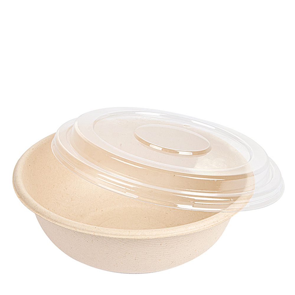 VASO/ENSALADERA EN BAGAZO CON TAPA 75CL (750ML) - NATURAL - Image 3