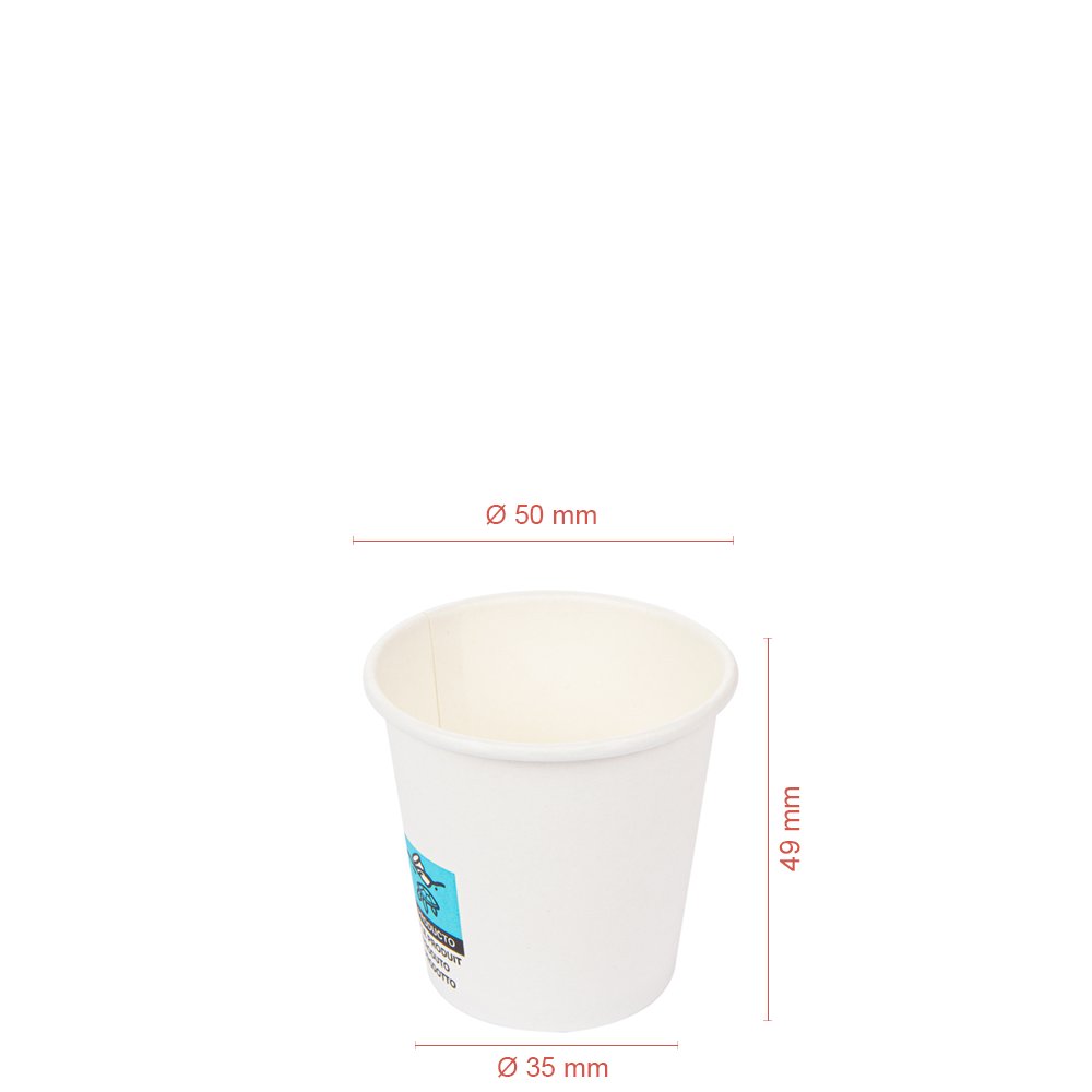 VASO DE PAPEL (CARTÓN) 1 PARED EXPRESO CON DIRECTIVA UE 7CL (70ML) - Image 2