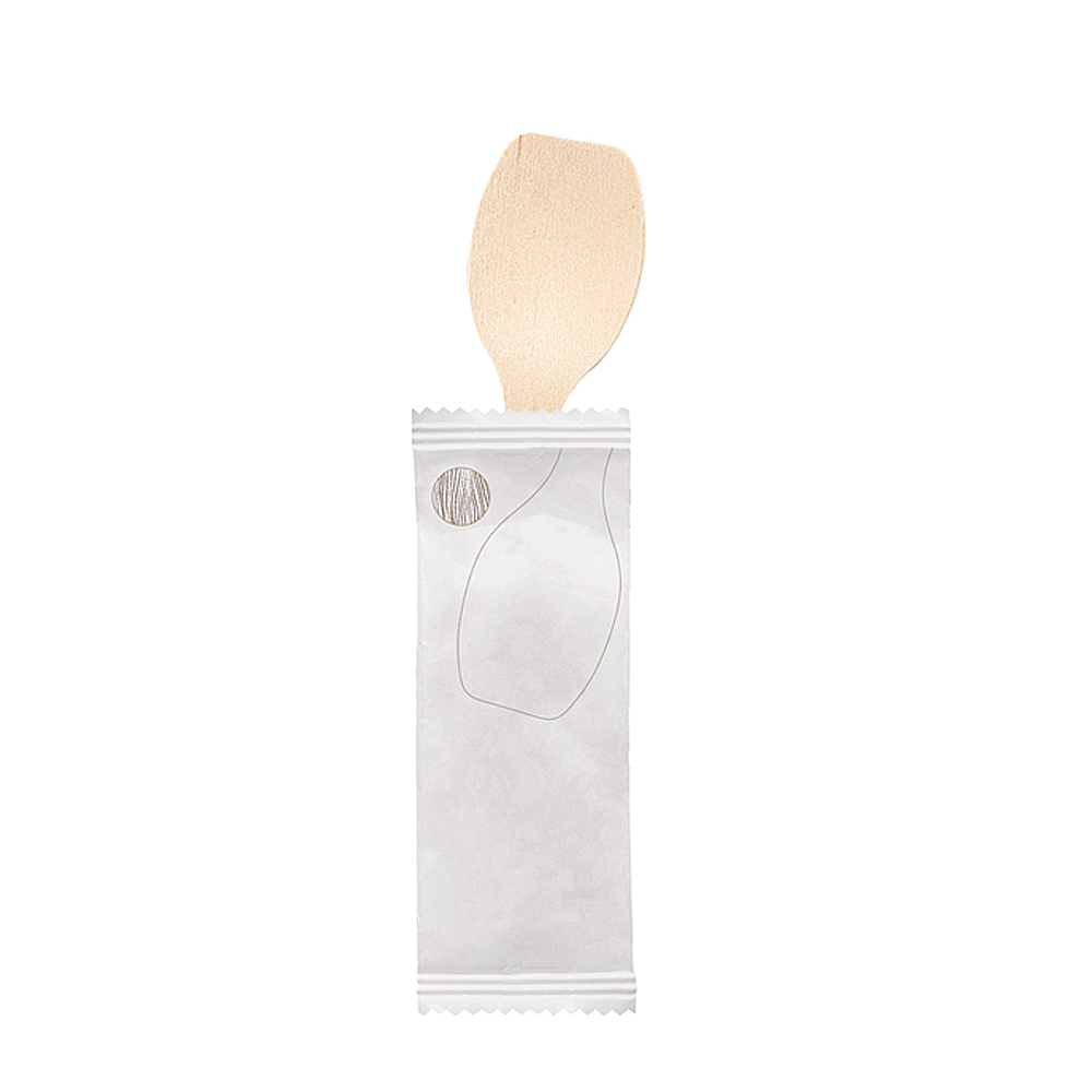 CUCHARITA DE MADERA PARA HELADO 6,6CM (EMPAQUETADO INDIVIDUALMENTE) - Image 4
