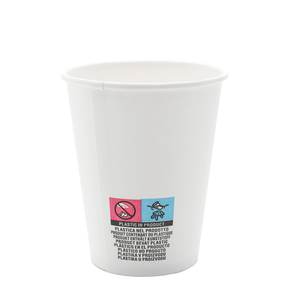 VASO DE PAPEL (CARTÓN) BLANCO TAPA BLANCA Y AGUJERO 24CL (240ML/8OZ) - Image 4