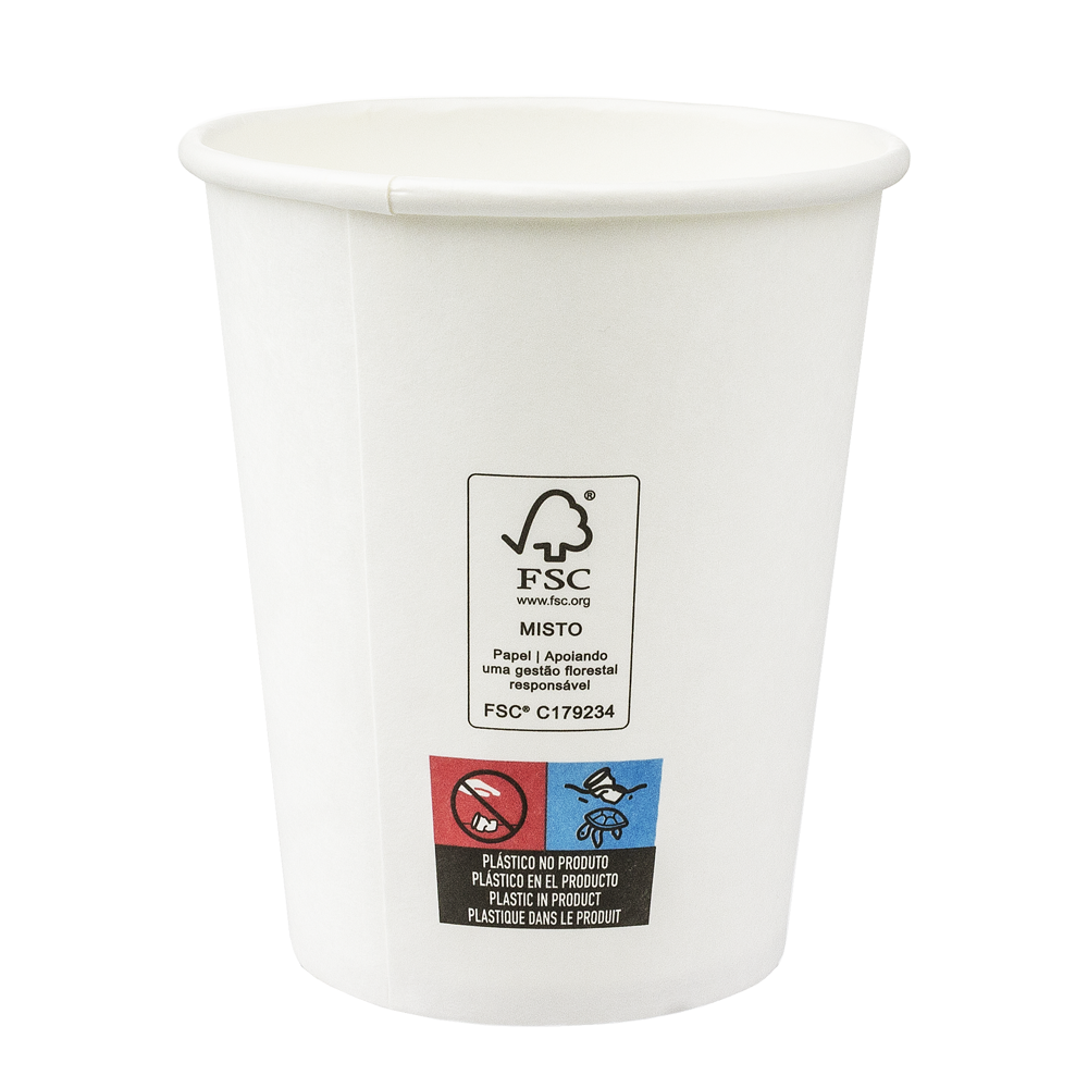 VASO DE PAPEL (CARTÓN) BLANCO CON DIRECTIVA UE 30CL (300ML/9OZ) - Image 3