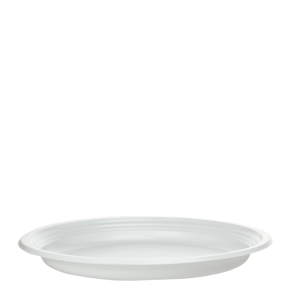 PLATO LLANO REUTILIZABLE EN PS BLANCO 20,5CM - Image 2