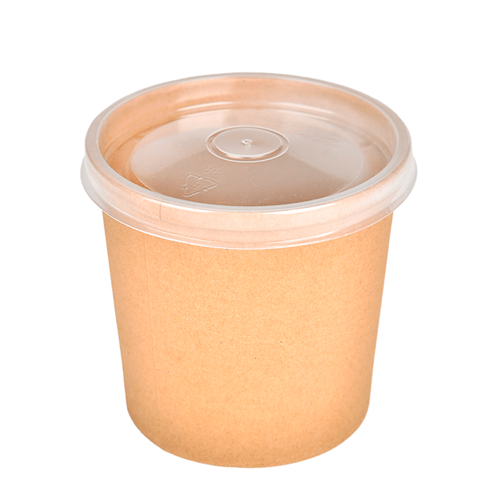RECIPIENTE KRAFT 96CL (960ML) CON TAPA PP