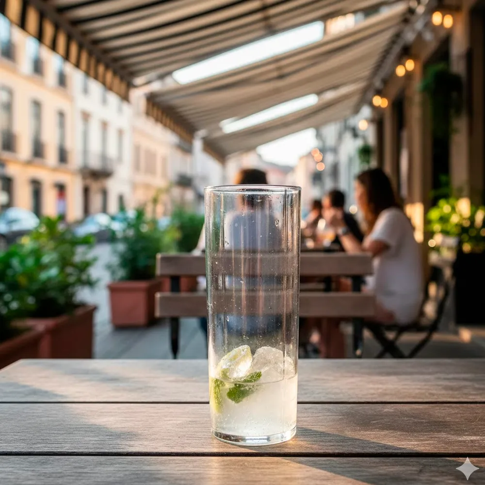copo de tubo em policarbonato 25cl reutilizável e ecológico da Copopalhinhas