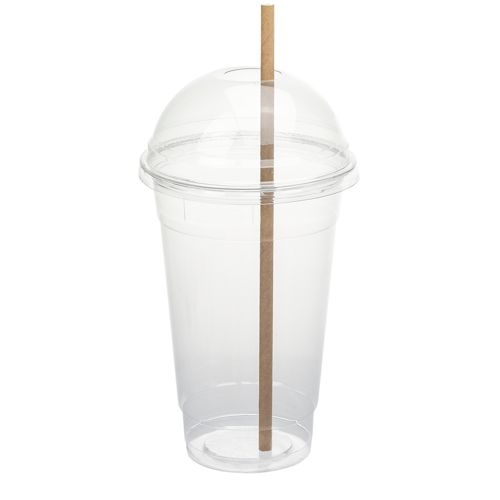 TAZA (VASO) EN PET CON TAPA ALTA CON AGUJERO 55CL (550ML) - Image 2