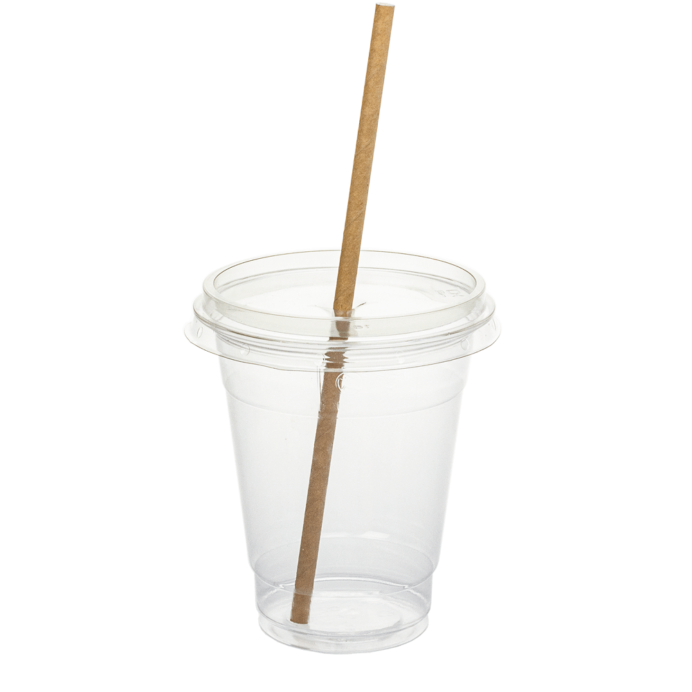 TAZA (VASO) EN PET CON TAPA PLANA CON AGUJERO 42,5CL (425ML/12OZ) - Image 2