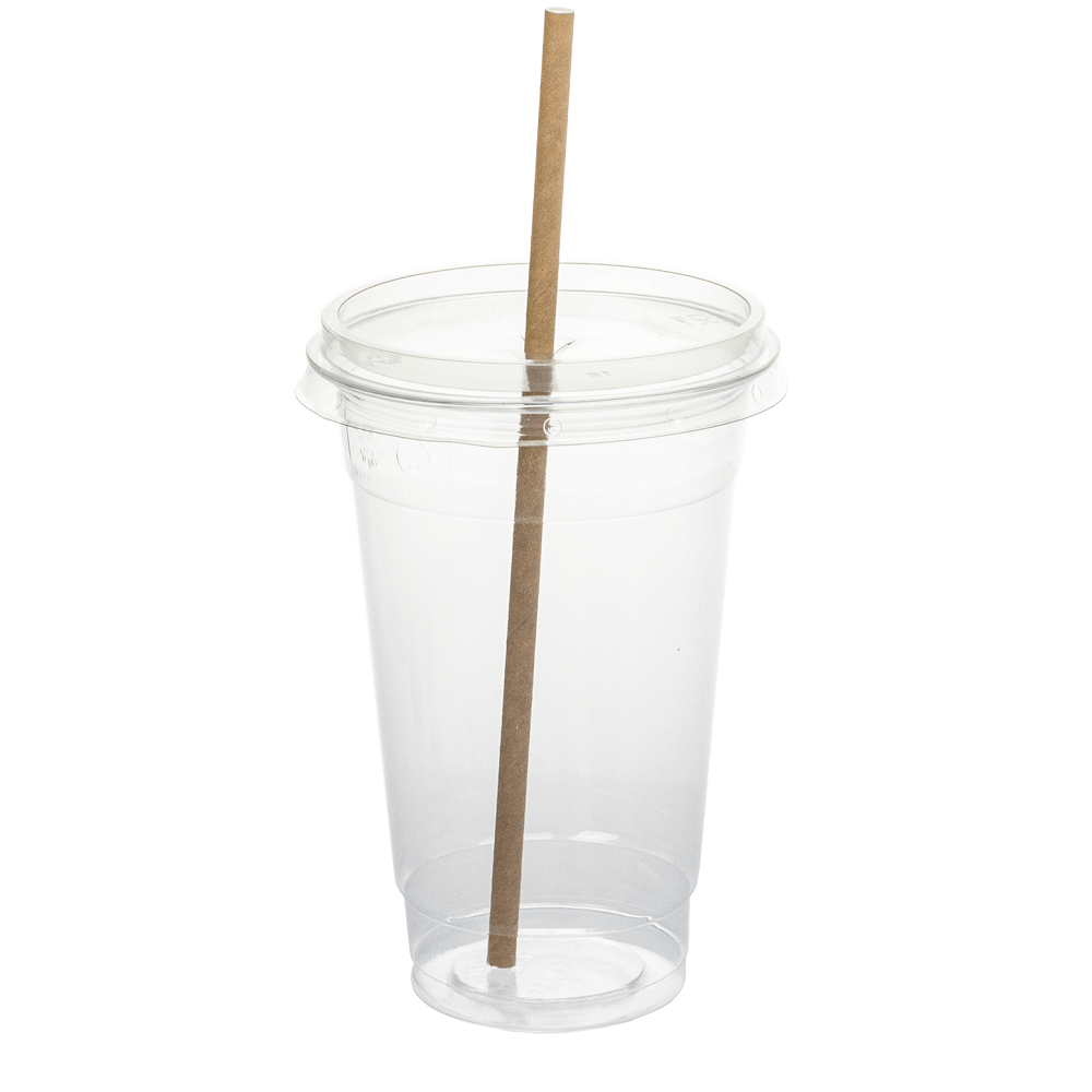 TAZA (VASO) EN PET CON TAPA PLANA CON AGUJERO 55CL (550ML) - Image 2