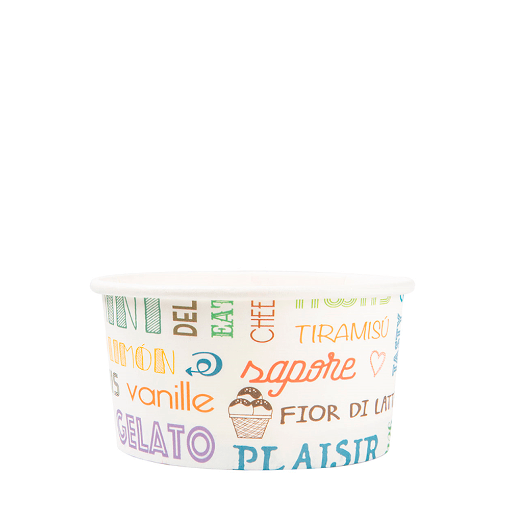 TAZA PARA HELADO EN PAPEL (CARTÓN) PAROLE CON TAPA 18CL (180ML) - Image 3