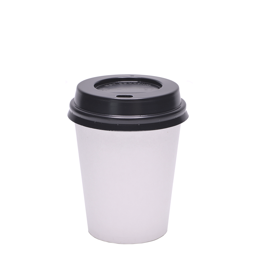 TAPA NEGRA CON AGUJERO PARA VASOS DE PAPEL 8OZ Y 12OZ (TRAVEL) - Image 2
