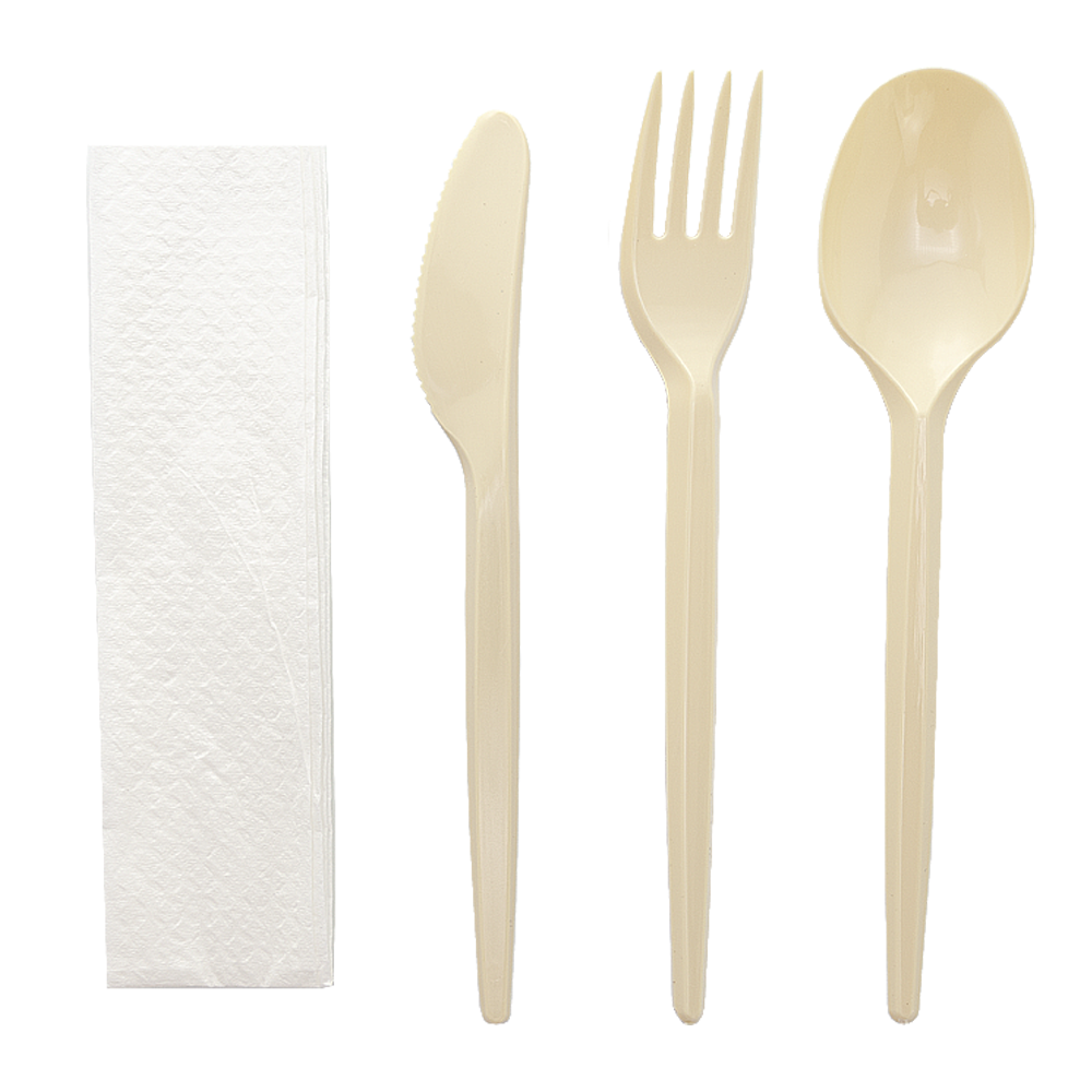 KIT UTENSILIOS PS REUSE CON SERVILLETAS (ENVASE INDIVIDUAL) - Image 2