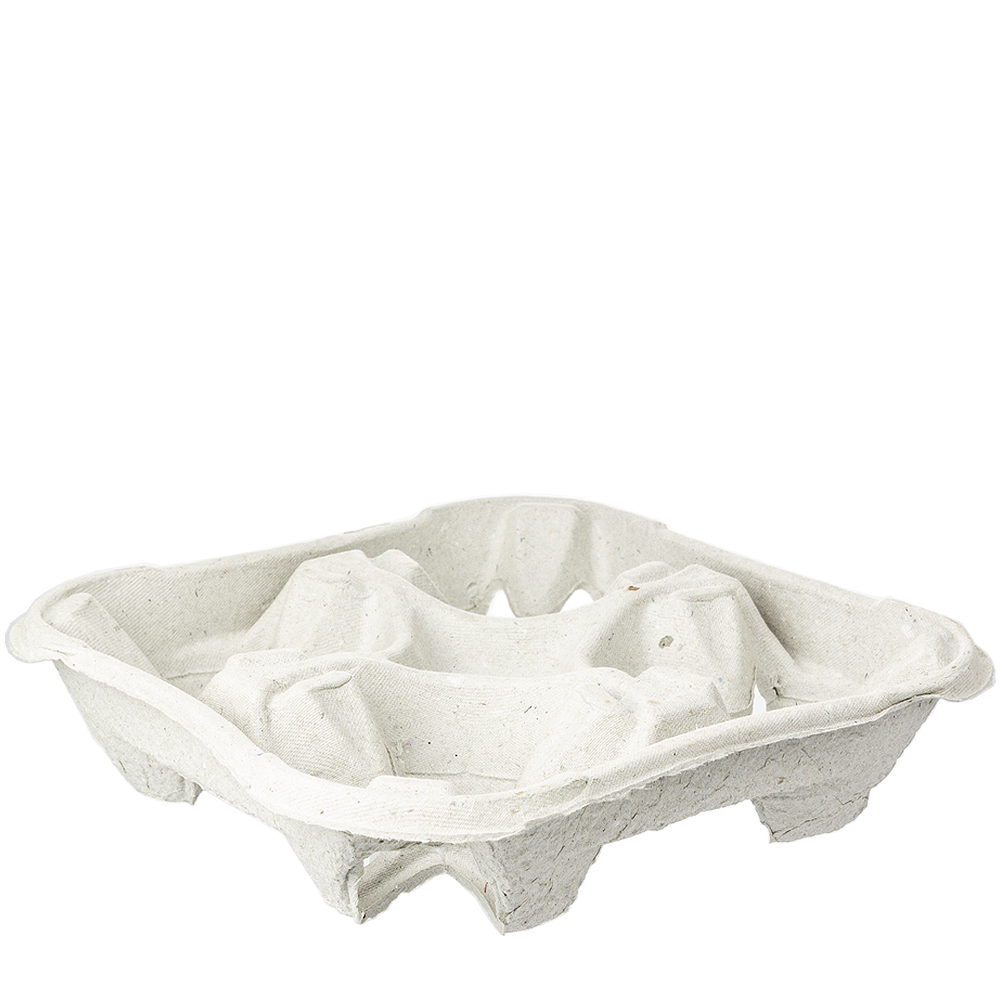 BANDEJA PORTA-VASO CARTÓN 4 VASOS 8OZ/12OZ