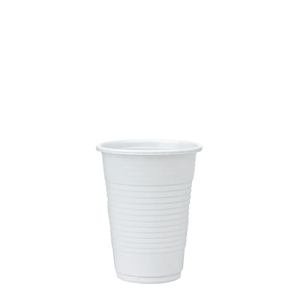 copo água ou sumo PP branco 20cl reutilizável e ecológico da Copopalhinhas