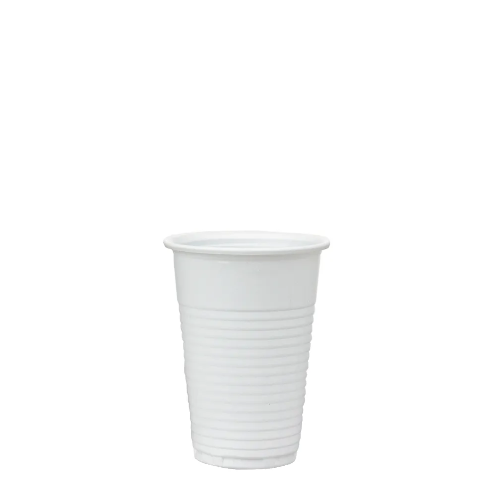 copo água ou sumo PP branco 22cl reutilizável e ecológico da Copopalhinhas