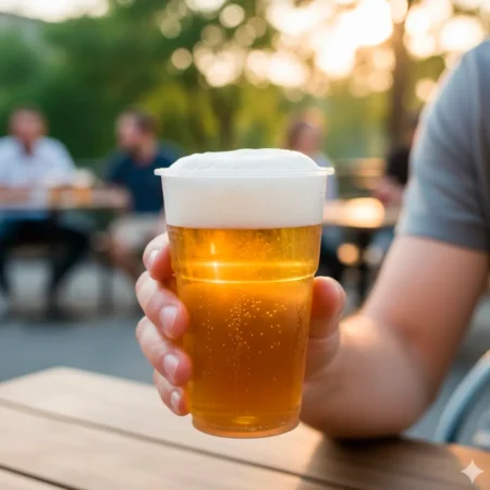 copo para cerveja reutilizável em PP Transparente 50cl