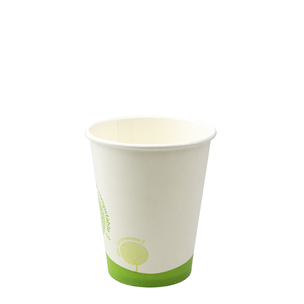 VASO DE PAPEL (CARTÓN) 100% BIO RELAX BLANCO 24CL (240ML/8OZ) - Image 2