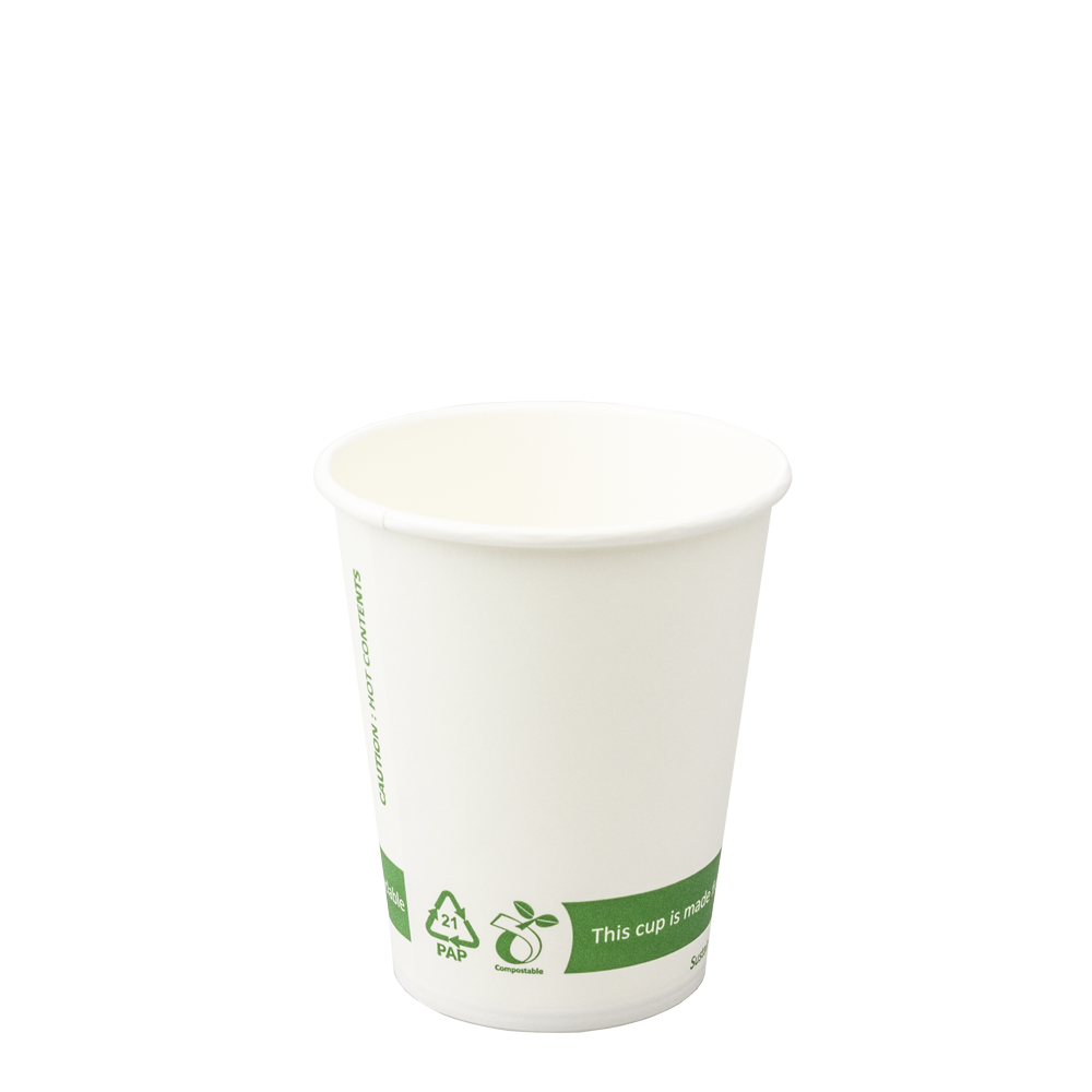 VASO DE PAPEL (CARTÓN) 100% BIO BLANCO 24CL (240ML/8OZ) - Image 4