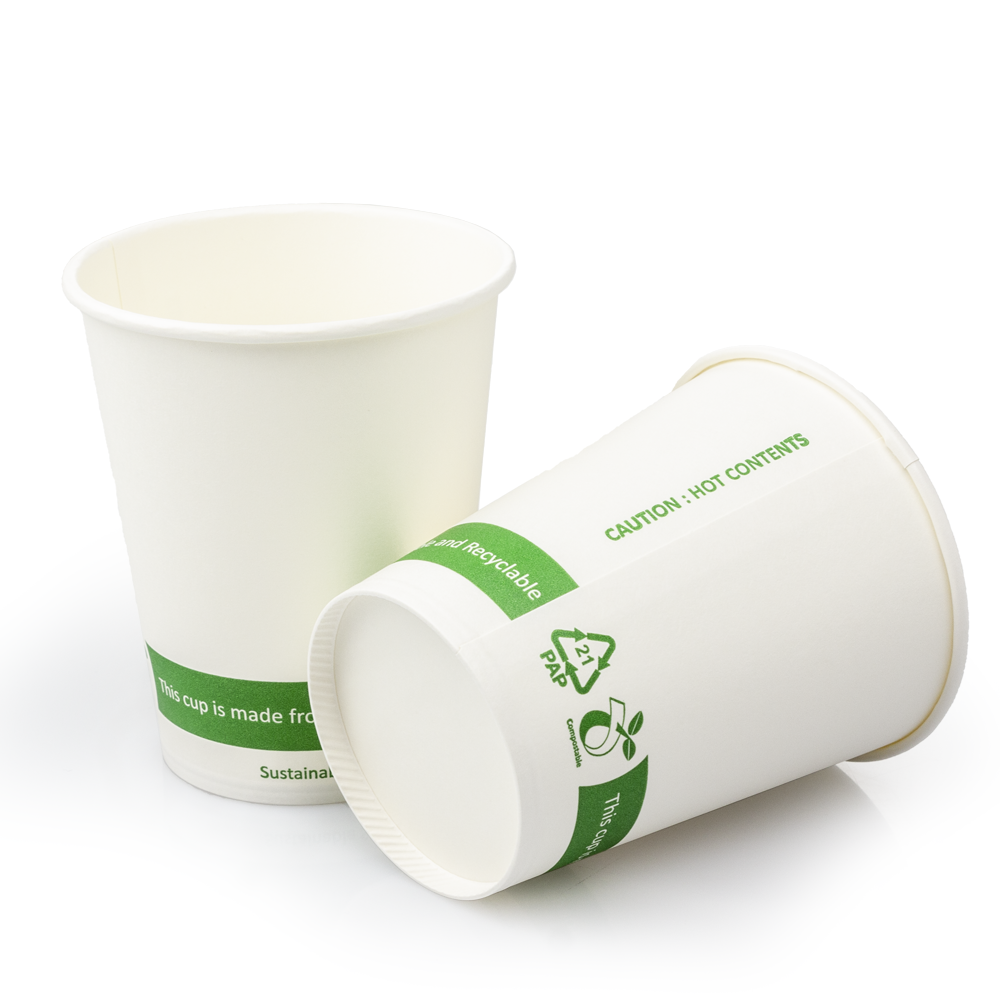 VASO DE PAPEL (CARTÓN) 100% BIO BLANCO 24CL (240ML/8OZ) - Image 3