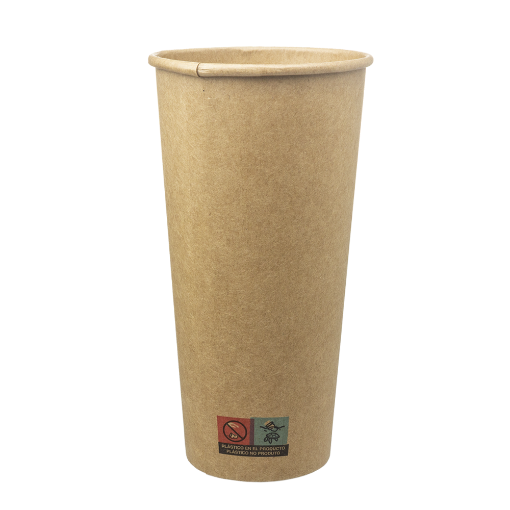 VASO DE PAPEL (CARTÓN) KRAFT 65CL (650ML/22OZ)