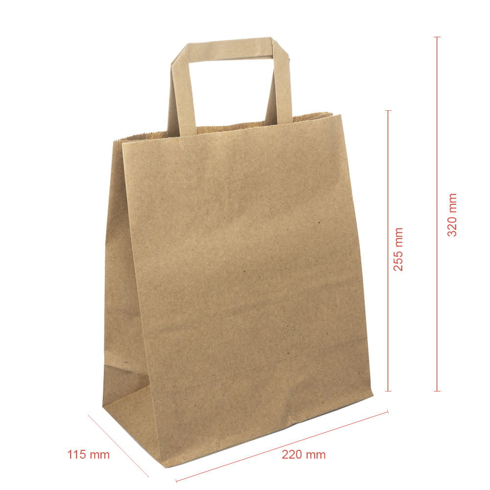 BOLSA KRAFT CON ASA 25x22x11CM - Image 2